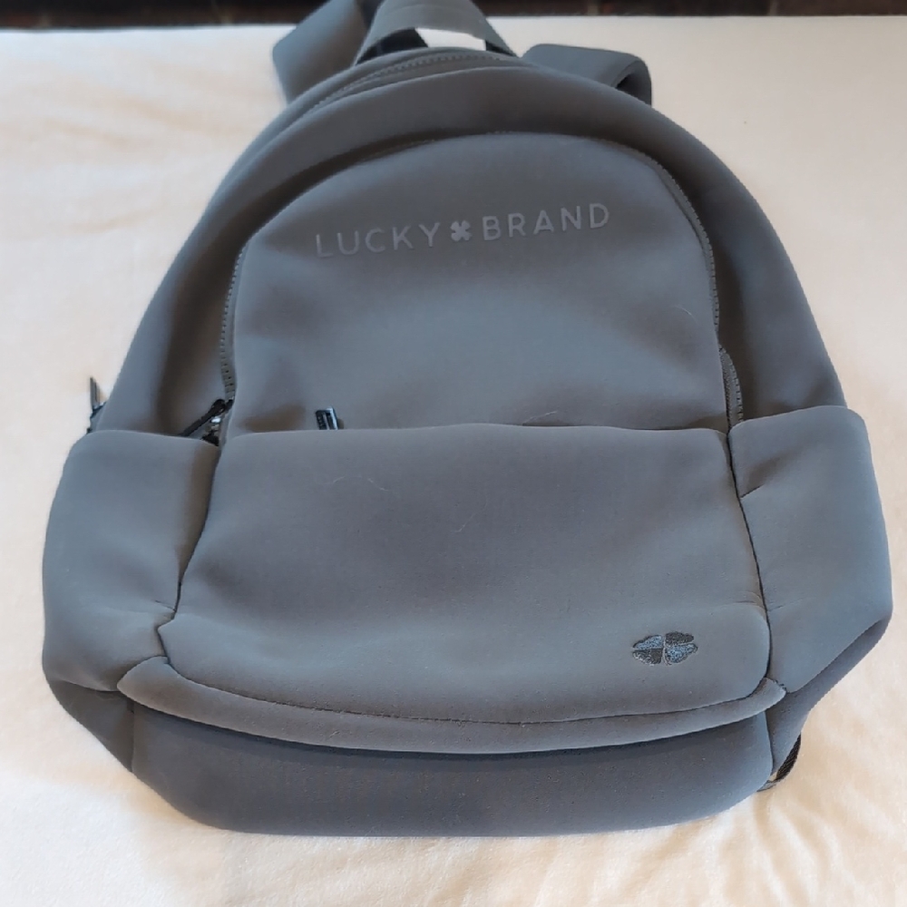 Lucky Brand Globetrotter Multi Pocket Charcoal Lap Top Travel Backpack
